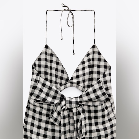 Zara checkered gingham jumpsuit - Picture 6 of 10